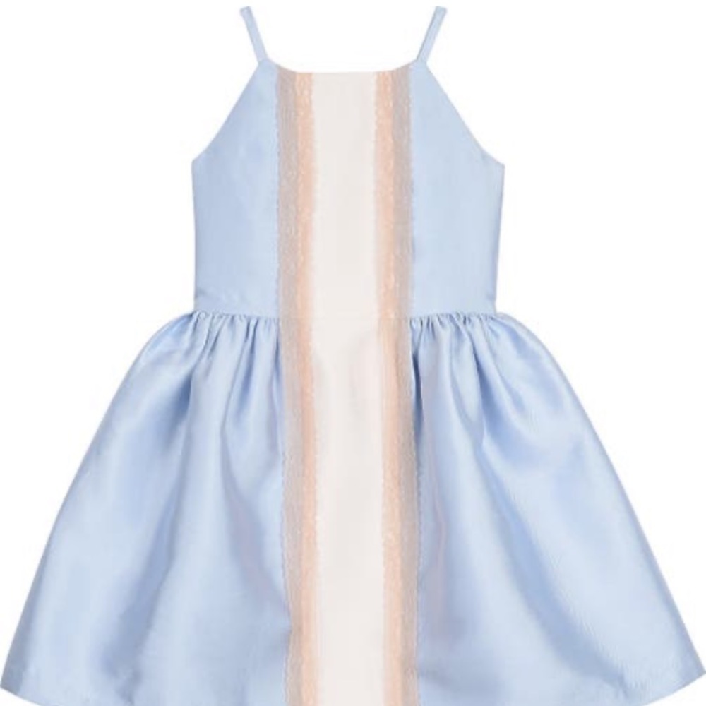 Lace panel square neck sleeveless dress